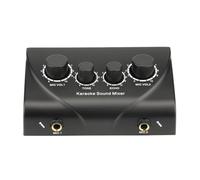 Mélangeur audio, Mélangeur de son Audio portable à double entrée micro for amplificateur et microphone karaoké Ok Mixer