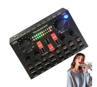 Mélangeur Audio pour Le Streaming, mélangeur de Carte Son - Console de Carte Son - Interface Audio PC compacte, contrôleur de Son DJ Pratique Portable pour Une Utilisation en Streaming