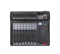 Mélangeur Audio Professionnel 8/12 Canaux Bluetooth USB 48V Console De Mixage Fantôme For PC DJ Amplificateur Karaoké(8 channel)