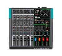 Mélangeur Audio Professionnel, Console De Carte Son À 6 Canaux, Interface Système De Bureau De Mixage DJ, Effet De Réverbération 256 Intégré Facile à Utiliser