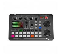 Mélangeur audio professionnel, multifonction durable et utile F998 Carte son professionnel Volume réglable USB Live Stream Adaptateur de carte audio pour ordinateur PC
