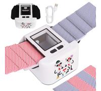 Mélangeur automatique de cartes à 2 jeux - Mélangeur de cartes silencieux rechargeable - Mélangeur automatique de cartes à une pression - Shuffle rapide - Portable - Pour UNO Skip-Bo Skyjo Phase 10