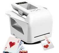 Mélangeur automatique de cartes et concessionnaire avec rotation à 360°, écran OLED, contrôle tactile, distance et vitesse réglables, rechargeable par USB pour poker, UNO et jeux de cartes