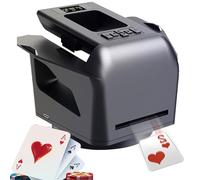 Mélangeur automatique de cartes et concessionnaire avec rotation à 360°, écran OLED, contrôle tactile, distance et vitesse réglables, rechargeable par USB pour poker, UNO et jeux de cartes