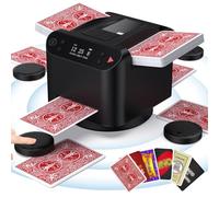 Mélangeur automatique de cartes et concessionnaire de cartes pour 2 à 12 joueurs avec télécommande sans fil, rotation à 360 °, mélangeur de cartes 2 jeux pour cartes UNO, Poker, Texas Hold'em