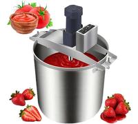 Mélangeur Automatique Nourriture, Agitateur Électrique Commercial avec Grattoir À 4 Lames, Mélangeur Chauffant en Acier Inoxydable, Réglage en Continu, 15 L / 4 Gal, pour Faire Confiture Sauce Soupe