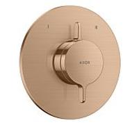 Mélangeur AXOR hansgrohe One 48415310 encastré pour 2 fonctions, or rouge brossé