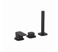 Mélangeur bain-douche 3 trous Kludi 424473975 sans arrivée d'eau, noir mat