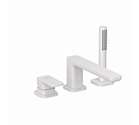 Mélangeur bain-douche 3 trous Kludi RENON 424485375 avec bec verseur blanc mat