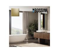 Mélangeur bain/douche avec colonnette d'alimentation par le sol et douchette flat one or brossé GILLO - BOSSINI Z00761030