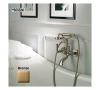 Mélangeur bain-douche avec inverseur, douchette et flexible LIBERTY LINE bronze - BOSSINI Z001103022