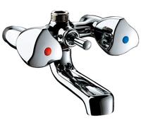 Mélangeur bain-douche bicommande M1/2'' avec bec fixe - DELABIE - D2410