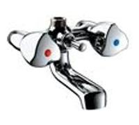 Delabie Mélangeur bain-douche mâle 15 x 21, entraxe 110 mm, bec fixe