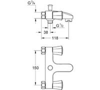 Mélangeur bain-douche Costa L