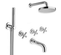 Mélangeur bain douche encastré 3 sorties chrome EXECUTIVE - CRISTINA ONDYNA EV11351