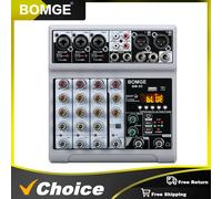Mélangeur BM-05 Console de mixage Dj avec Bluetooth 48V moniteur d'alimentation fantôme système de karaoké mélangeur Usb Audio