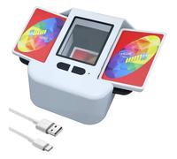 Mélangeur cartes électronique blanc, 2000 mAh, rapide/silencieux, pour UNO, Poker, Skyjo, Skip Bo.