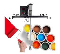 Mélangeur centrifuge électrique, agitateur de peinture à barillet d'une tonne, double turbine centrifuge, support fixe télescopique de 72 à 120 cm, avec brosse rotative,