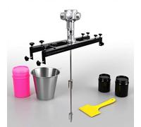Mélangeur d'air pneumatique IBC avec hélice pliable et support, équipement de brassage industriel pour encre, résine, adhésifs, solvants, liquides à haute viscosité (grand 5 cylindres)