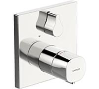 Mélangeur de bain Hansa Hansaliving 81139562 Hansabluebox, rosace carrée, chromé