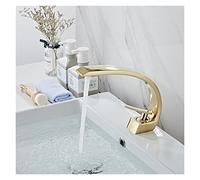 Mélangeur de bassin de bassin Tap robinet de vanité noire/or LWX