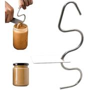 Mélangeur de beurres de cacahuètes, agitateur beurres cacahuètes, outil mixage en acier inoxydable avec grattoir, baratte à beurre manuelle, beurre noix facile à nettoyer pour divers, bar