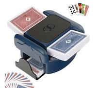 Mélangeur de carte Automatique 2600mAh Rechargeable Mélange Automatique avec Arrêt Auto | Modes Auto/Manuel Silencieux Pour 1-2 Jeux de Cartes, Compatible avec UNO, Poker, Blackjack, Phase 10
