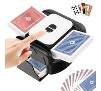 Mélangeur de carte Automatique 2600mAh Rechargeable Mélange Automatique avec Arrêt Auto | Modes Auto/Manuel Silencieux Pour 1-2 Jeux de Cartes, Compatible avec Poker, Blackjack, Jeux Populaires
