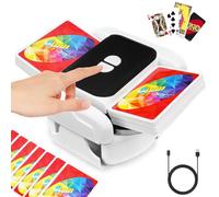 melangeur de carte électronique,mélangeur de Cartes Automatique Rechargeable 2000mAh, mélangeur de carte 1-2 Ponts, Automatic Card shuffler, USB à Piles, pour UNO, Poker, Phase 10, Skip-Bo, Blackjack