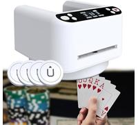 Mélangeur De Cartes Automatique électrique, Croupier De Cartes Automatique, Machine De Croupier De Cartes Rotative à 360 °, Contrôle des Boutons sans Fil, Batterie Rechargeable Intégrée De