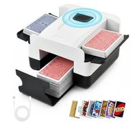 Mélangeur de Cartes Automatique Électrique pour 1-2 Jeux, 2000mah Batterie Rechargeable Melangeur Carte, Trieur de Carte, Mélangeur Automatique pour Poker, Belote, UNO, Blackjack, Texas Hold'em