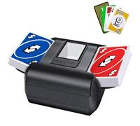 Mélangeur de Cartes Automatique, Mélangeur Électrique pour 1-2 Ponts Mode Auto & Manuel Rechargeable 2000mAh Faible Bruit Idéal pour Poker UNO Blackjack Skip-Bo Phase 10 Texas Hold'em Belote