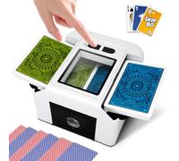 Mélangeur de Cartes Électronique Automatique, Batterie Rechargeable 2000mAh, Mélangeur de Cartes pour 1-2 Jeux, Mélange Rapide et Silencieux pour Poker, Skip-Bo, Skyjo