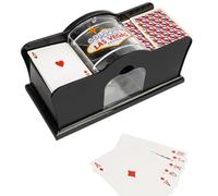 Mélangeur de Cartes Manuel - Porte-Cartes à 2 Niveaux à manivelle | Machine de mélange de pour Poker, Blackjack, Texas Hold'em | Opération Facile, mélangeur de Cartes Durable pour la Maison et