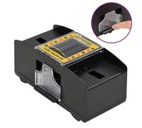 vidaXL Mélangeur de cartes automatique sans fil – Noir – 2 jeux – Léger et pratique