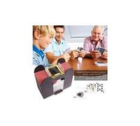 Mélangeur de cartes relaxdays malaxeur de cartes à piles électrique 6 ponts ft46