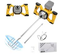 Mélangeur de ciment sans fil compatible avec batterie Dewalt 20 V, mélangeur à palette sans balais 680 tr/min avec 6 vitesses, agitateur à béton électrique pour mélanger le fourrage mortier, peinture