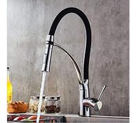 Mélangeur De Cuisine à Poignée Unique Robinet Monté sur Le Pont Noir Rouge Vert Orange Robinet De Cuisine Double Buse De Pulvérisation Mélangeur Chaud Froid Robinets D’Eau, Chrome