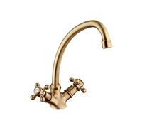 Mélangeur de cuisine bec col de cygne mobile Tiffany Vieux Bronze