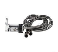 Mélangeur de douche compatible avec les camping-cars et remorques, entrée de 1,27 cm et tuyau de montage à poussoir de 1500 mm de long (noir)