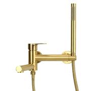 Mélangeur de douche de bain moderne Tap Bath Tapisher Taps avec douche mural avec un tuyau de douche 1,5 m de douche à manche de douche Tapis de douche kit mural noir, noir LWX