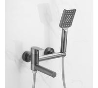 Mélangeur de douche de bain mural tap robot de salle de bain chromée avec un seul levier et ensemble de douche remplisseur de bain élégant pour les salles de bains modernes LWX