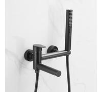 Mélangeur de douche de bain mural tap robot de salle de bain chromée avec un seul levier et ensemble de douche remplisseur de bain élégant pour les salles de bains modernes LWX