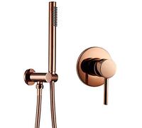 Mélangeur de douche de salle de bain set douche Tapsbrass Rose Gold Gold Handheld Ponds de douche Bouetter du support avec kit de soupape de douche LWX