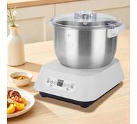 Mélangeur de farine à pâte électrique en acier inoxydable de 7 l avec fonction fermentation, machine à pâte entièrement automatique avec minuterie, pétrisseur à pâte lame interchangeable pour pain