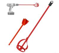 Mélangeur de joint en acier rapide pour perceuses électriques - 80 mm x 400 mm pagaie réutilisable pour mélange de peinture, résine époxy et silicone dans des récipients de 3,8 l, bricolage et
