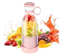 Mélangeur de Jus Portable,Blender à Fruits sans Fil,Mini Juicer électrique de 420ml, Mini Mixeur à Smoothie,Nettoyage Automatique,Mixeur pour Smoothies,Jus et Shakes (Rose)