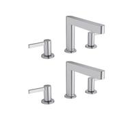 Mélangeur de lavabo 3 trous 110, bonde Push-Open chromé Finoris