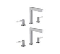 Mélangeur de lavabo 3 trous 160, bonde Push-Open chromé Finoris