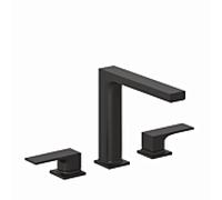 Mélangeur de lavabo 3 trous Kludi DECUS 543933975 avec bonde push-open noir mat